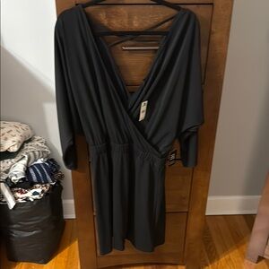 Express Black Wrap Dress